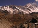 Day 5 : Dingboche to Dugla.\r\nNear the end of the Chukkung Valley, we were caught with a range of mountains on three sides.